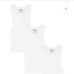 💪🏼YOUNGLA 3️⃣PACK!! White Men’s small Wife Lovers tanks!